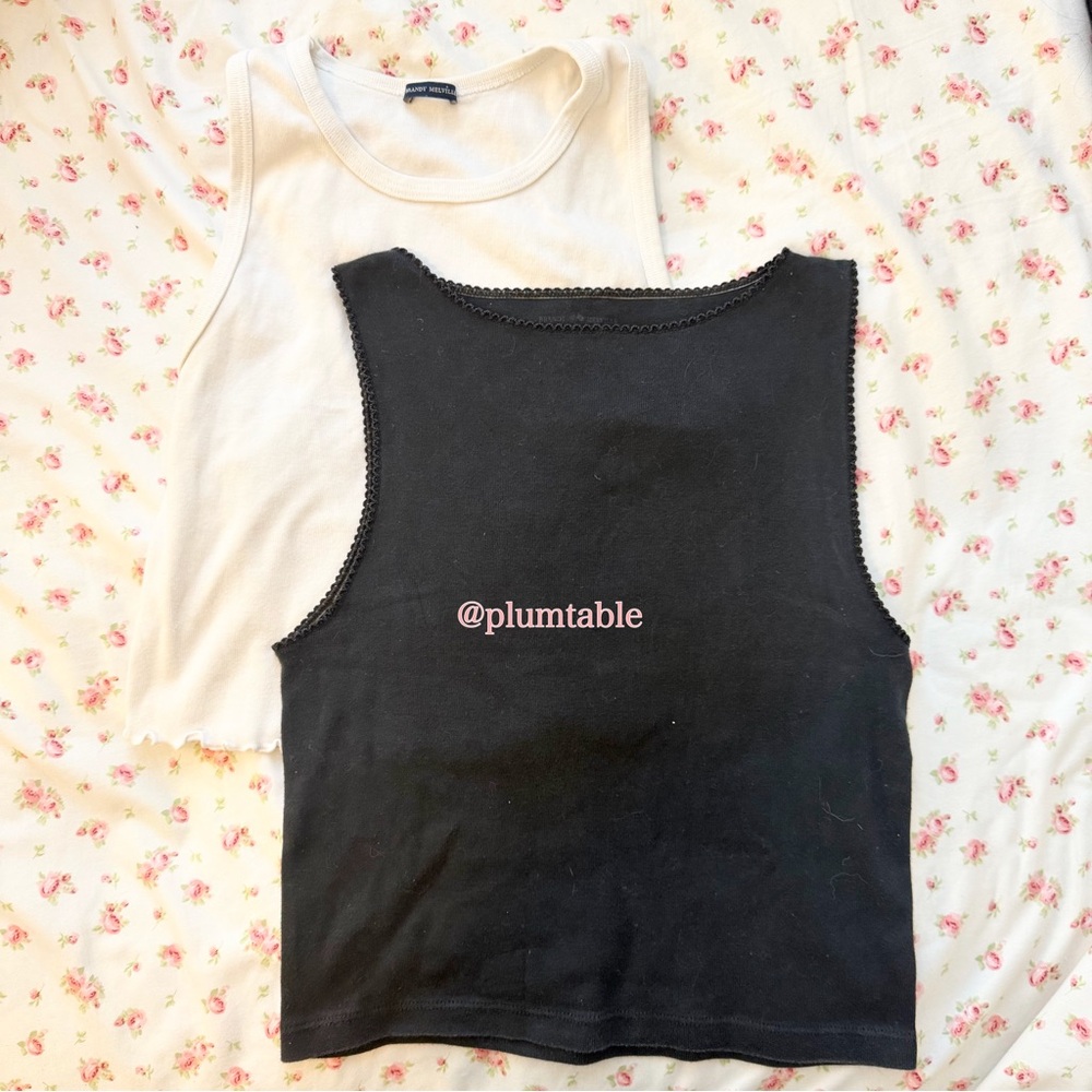Brandy Melville Black and White Tank Tops
